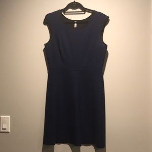 Black and blue fit and flare dress by Bailey 44